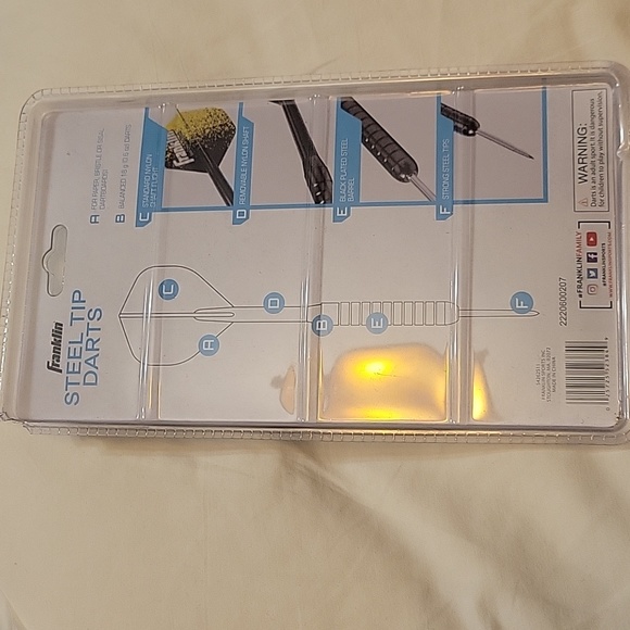FRANKLIN STEEL TOP DARTS (6) STEEL TIP DART - Picture 4 of 14